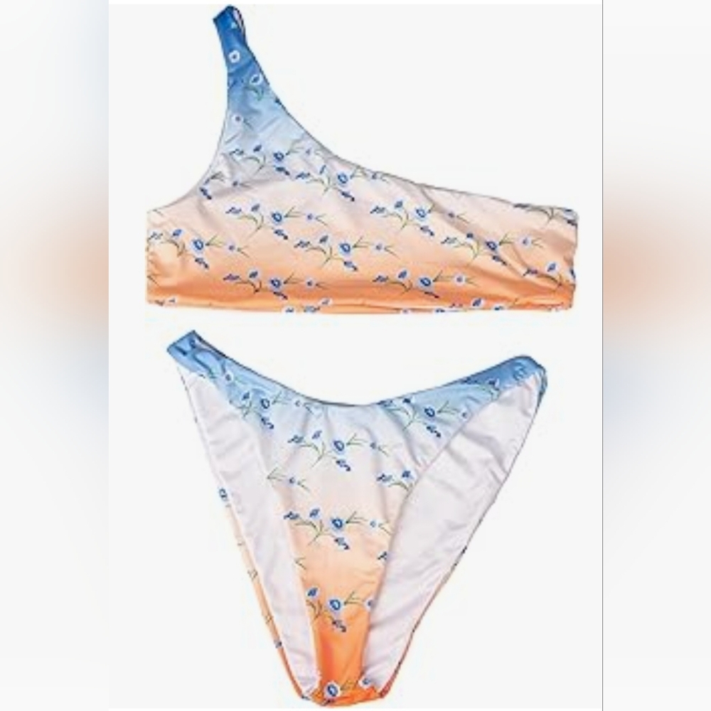 Sweet Penelope Floral One-Shoulder Bikini - Picture 2 of 6